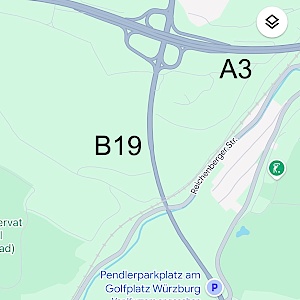 Pendlerparkplatz B19 am Golfclub Würzburg